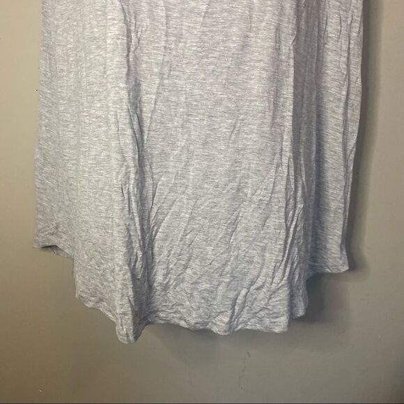 Shop Basic Leopard Shoulder Print Gray Crew Neck Shirt - Picture 4 of 7